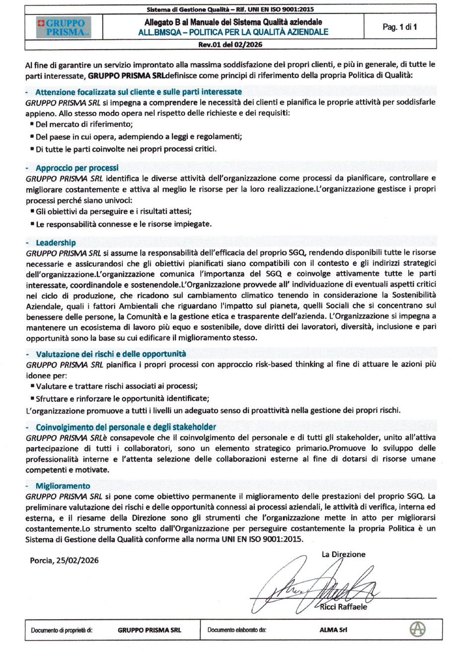 politica della qualità